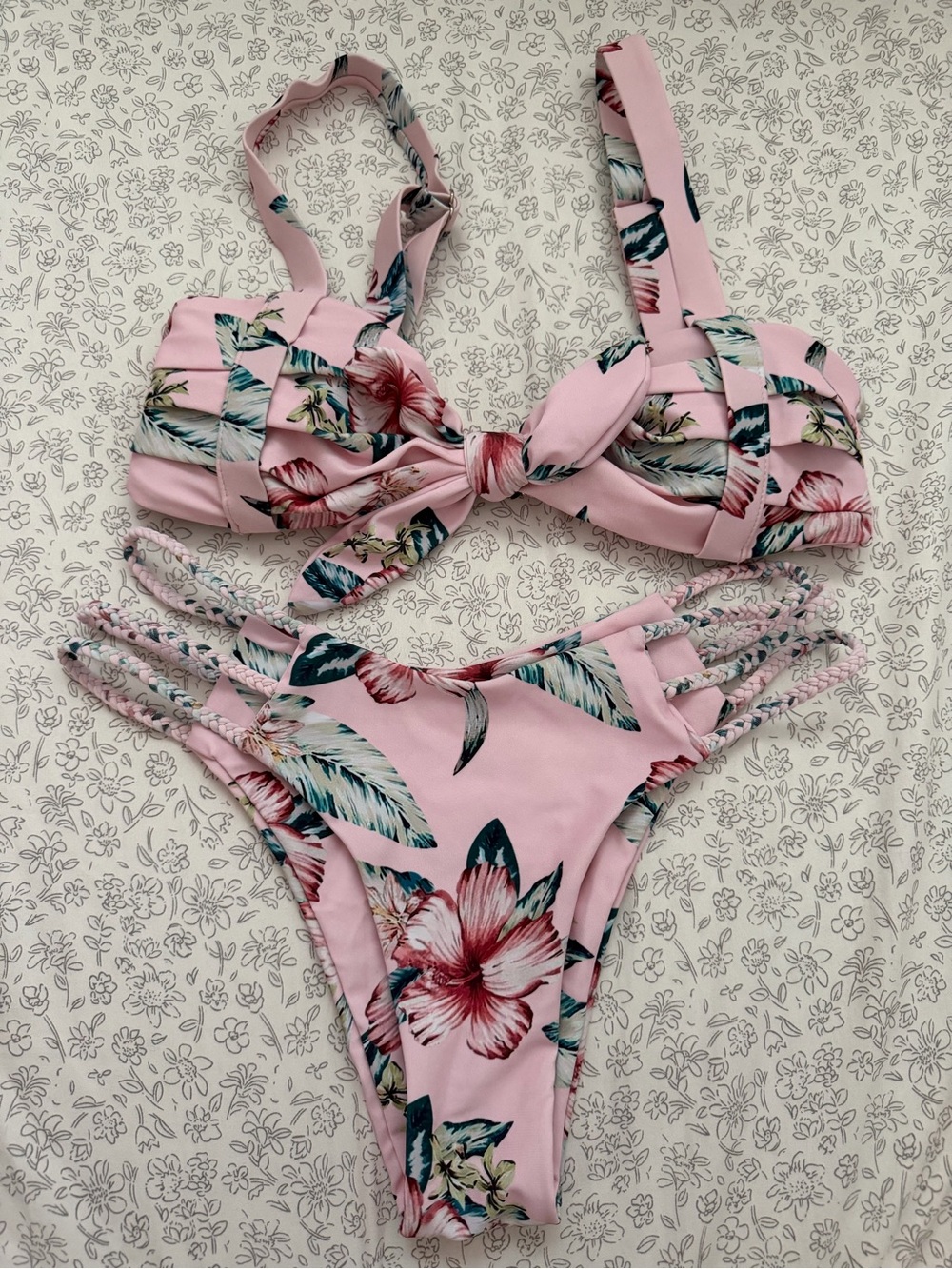 Pink Floral One-Piece Swimsuit